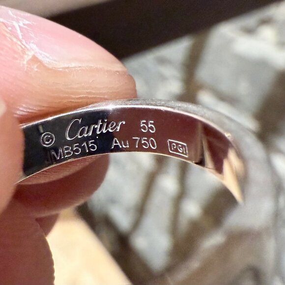Cartier White Gold LOVE Small Model 1 Diamond Ring - Picture 8 of 15